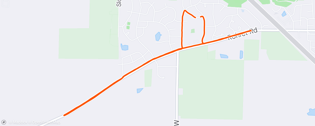 Map of the activity, Morning Run and 6 strides