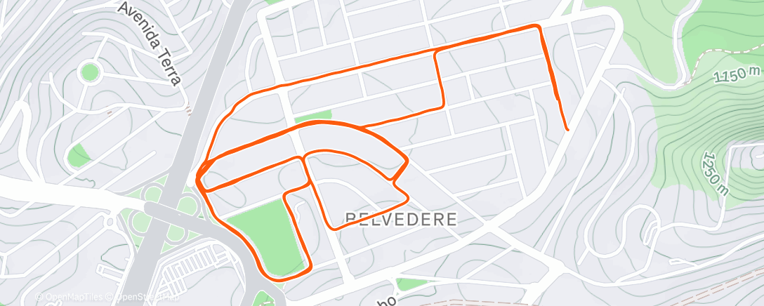 Map of the activity, Corrida matinal