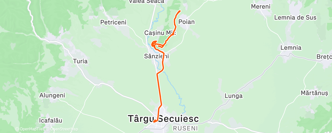 Map of the activity, Morning Trail Run