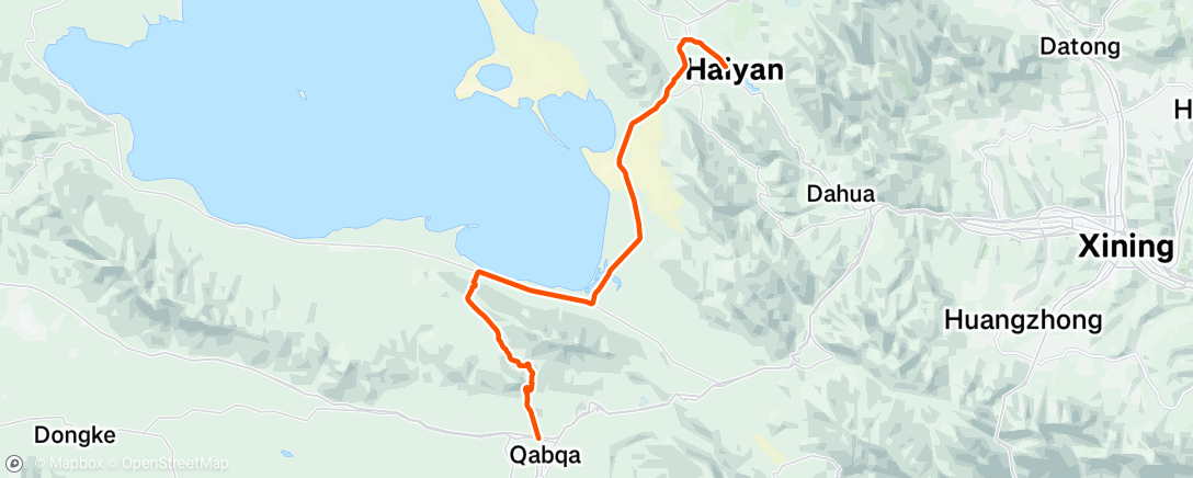 Map of the activity, Stage 7 - Qinghai Lake