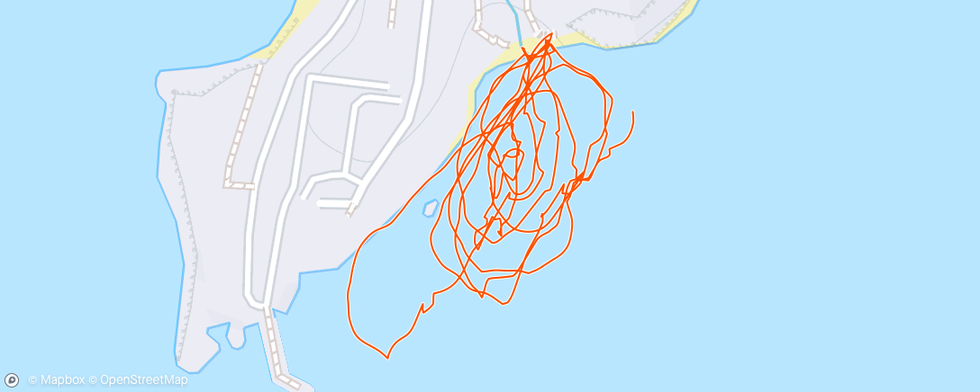 Map of the activity, Afternoon Surfing