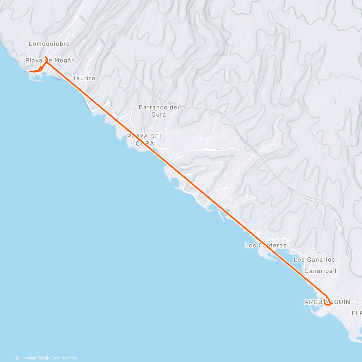 Map of the activity, Afternoon Walk