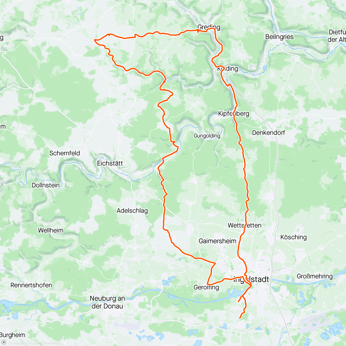 Map of the activity, Tour ins ,,Bechtal‘‘🤩👍 und zu den Windrädern