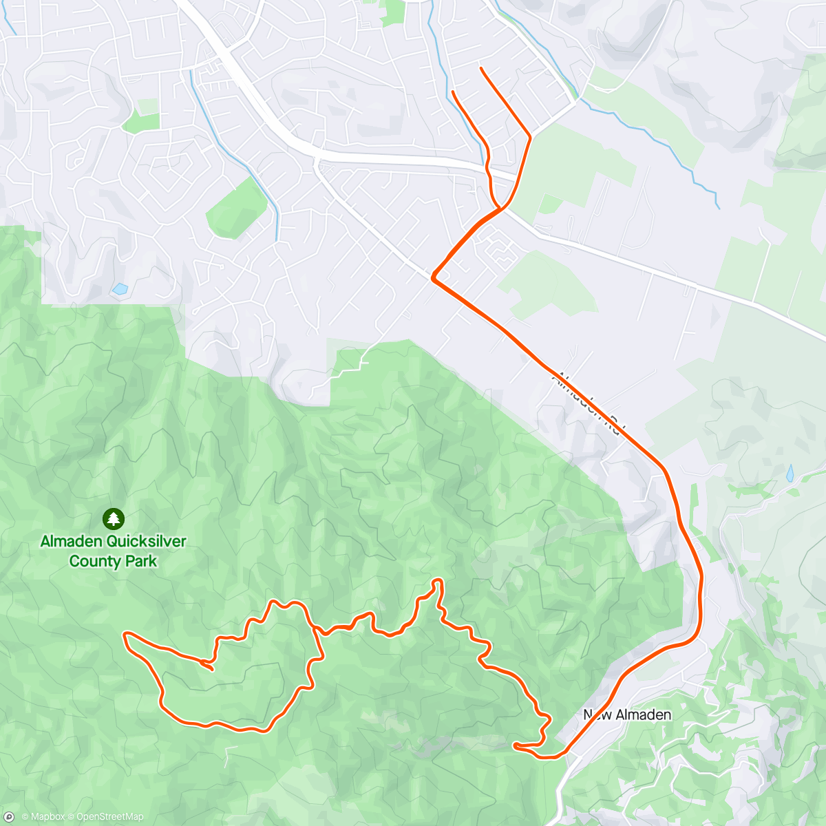 Map of the activity, Tandem ride