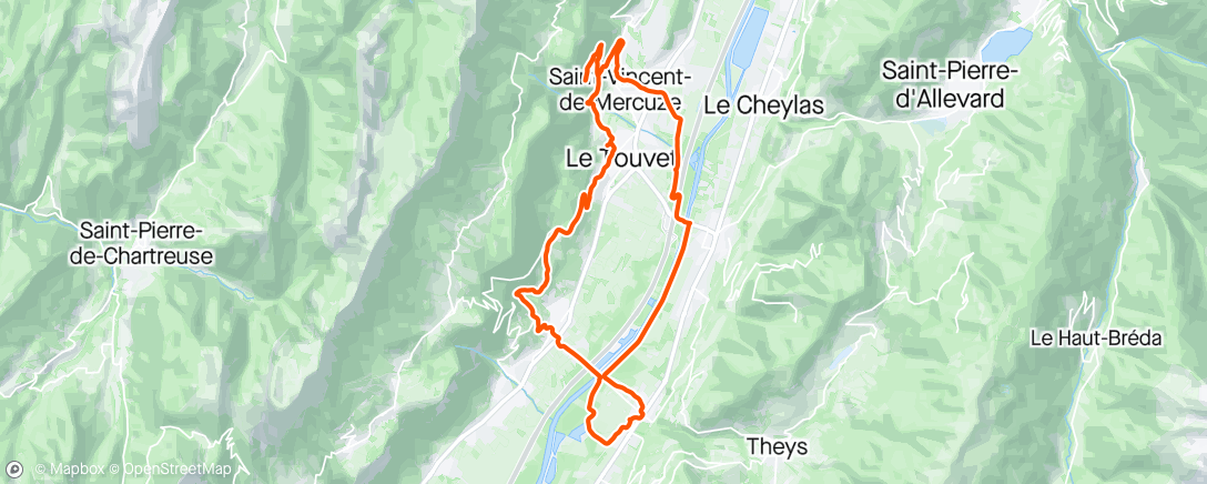 Mapa de la actividad (VTT: croix du Chatelard (reprise post Covid))