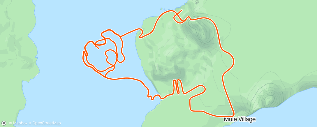 活动地图，Zwift - Group Ride: BMTR Short Adventure (B) on Volcano Climb After Party in Watopia
