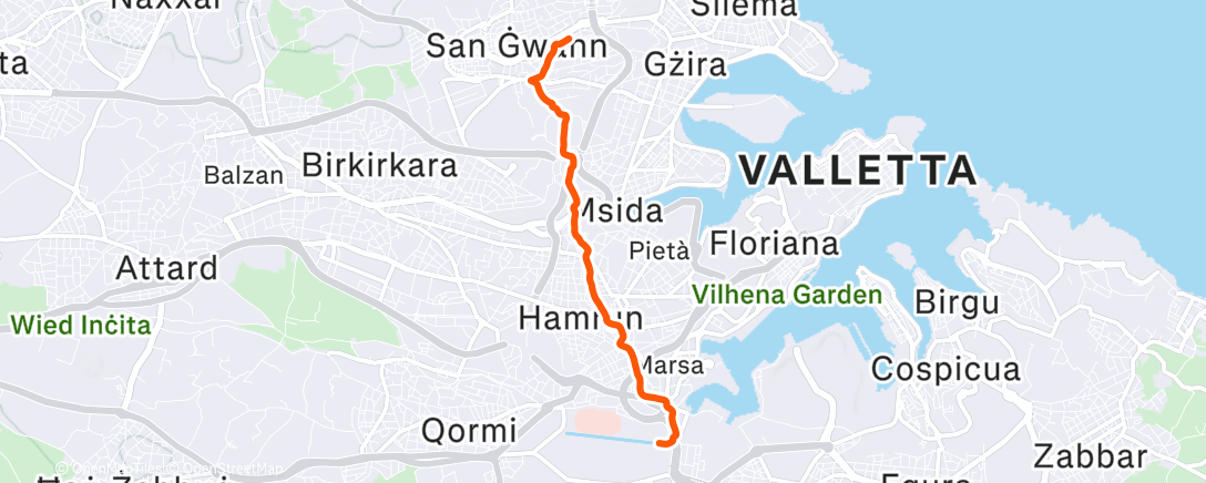 Карта физической активности (Morning Run)