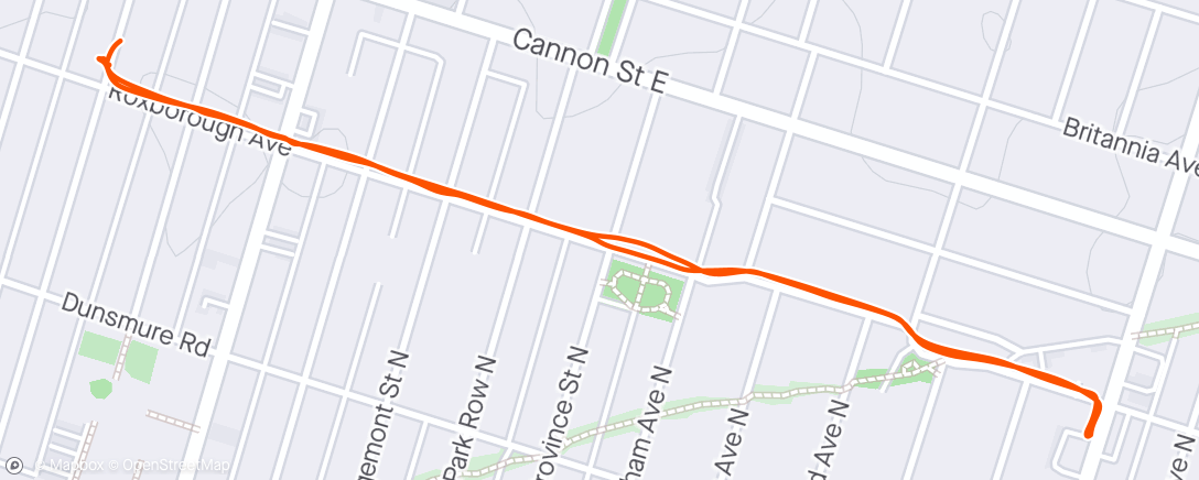 Map of the activity, Evening Ride