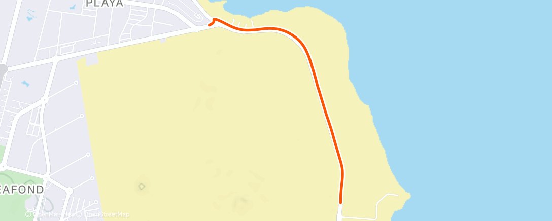 Map of the activity, Afternoon Run