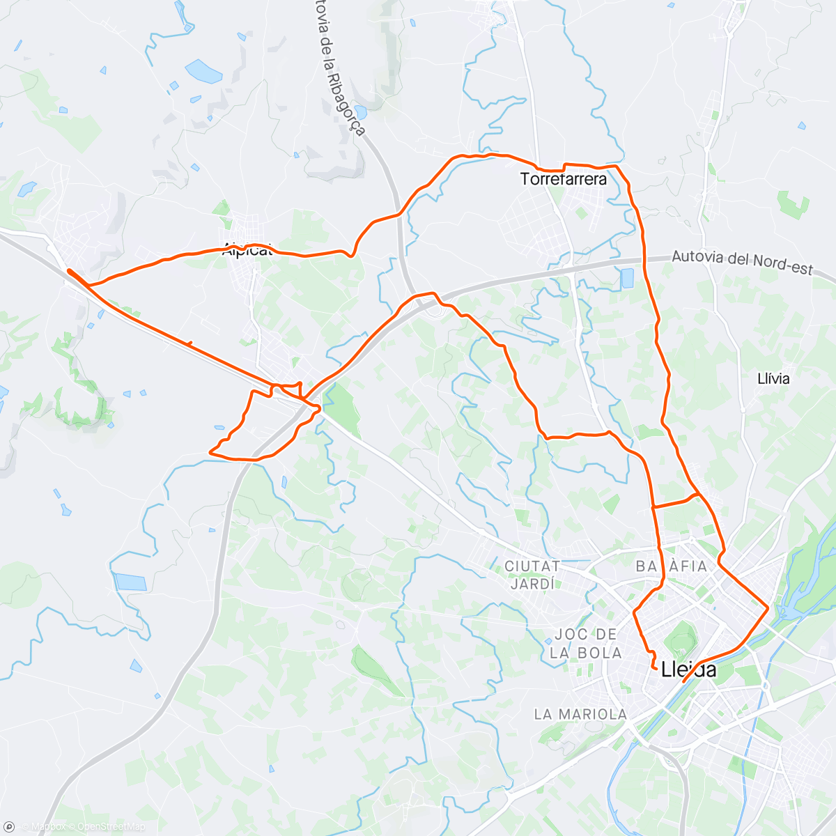 Mapa de la actividad (Pre race)