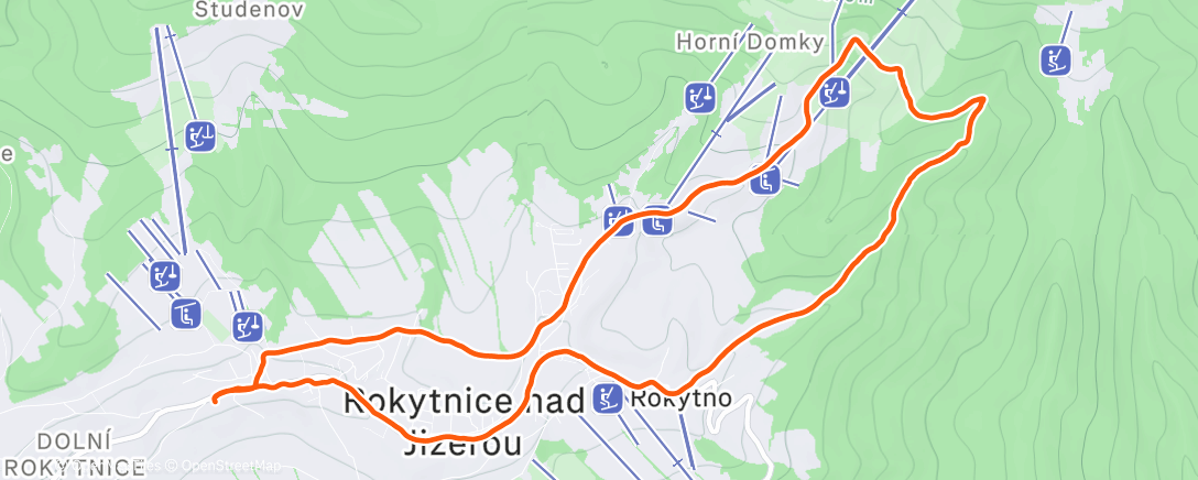 Map of the activity, Evening Run