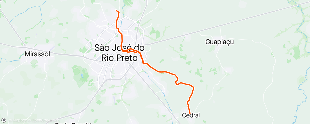Map of the activity, Cedral tradicional