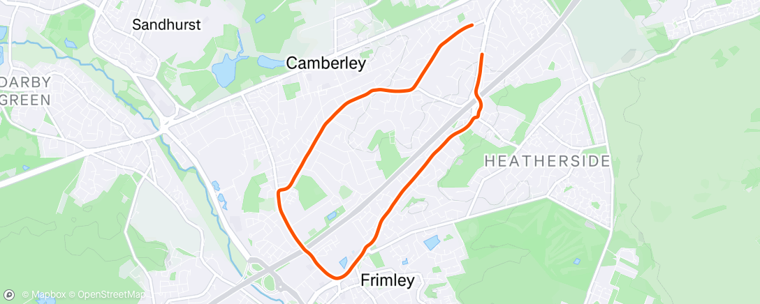 Map of the activity, Evening Run