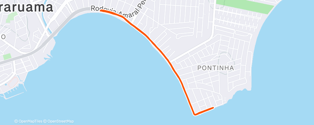 Map of the activity, Evening Run