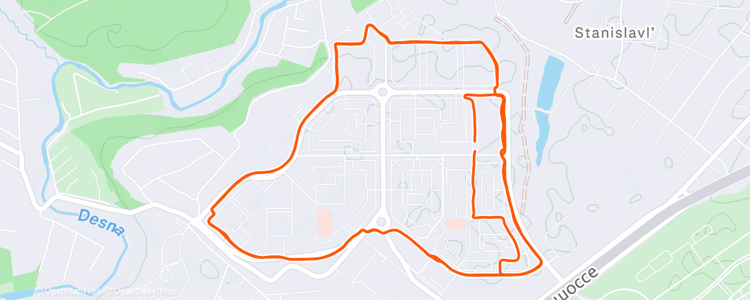 Map of the activity, Night Run