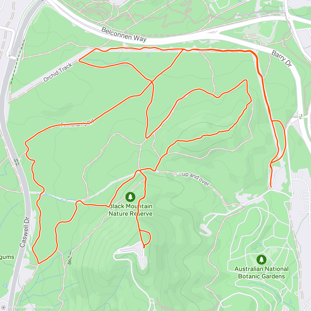 Map of the activity, Chats with mates: Morning Trail Run