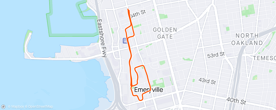 Mapa de la actividad, Careful Managing Knee Pain Evening Run