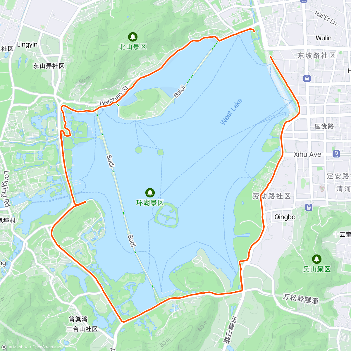 Map of the activity, 杭州西湖
