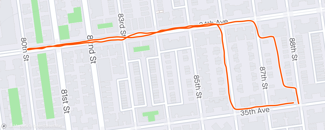 Mapa da atividade, Joaquim’s Evening 1 Mile