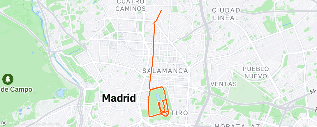 Map of the activity, Morning Miles