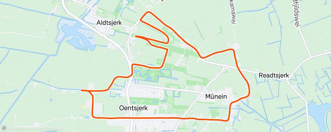 Map of the activity, Evening Run