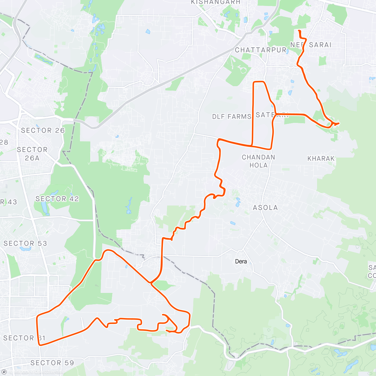 Map of the activity, Solo Backcountry