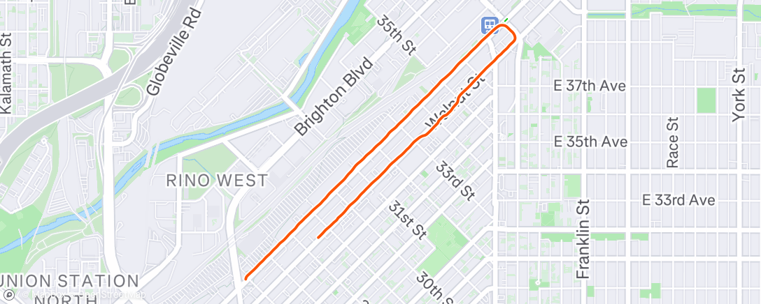 Map of the activity, Morning Run