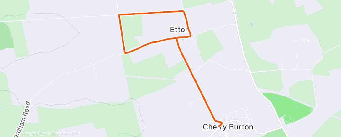 Map of the activity, Morning Run