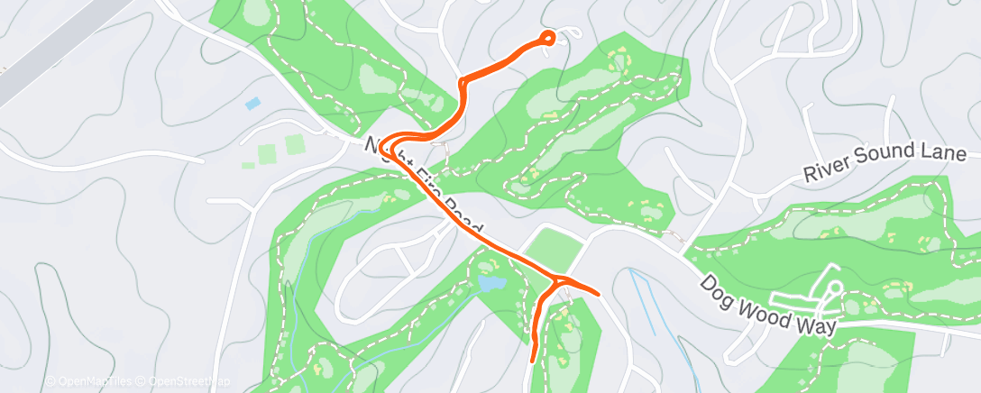 Map of the activity, Hill Interval Sprints