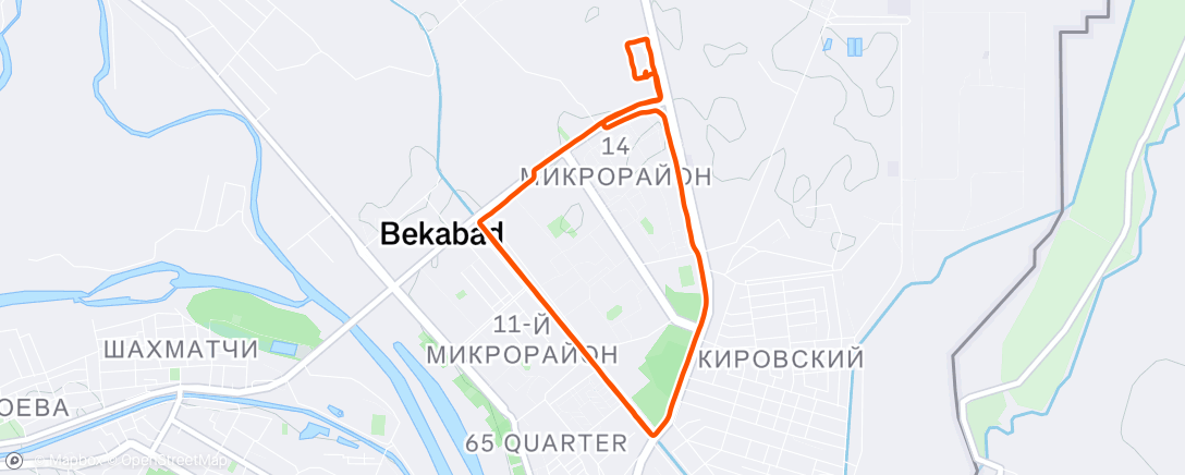 Map of the activity, Morning Run