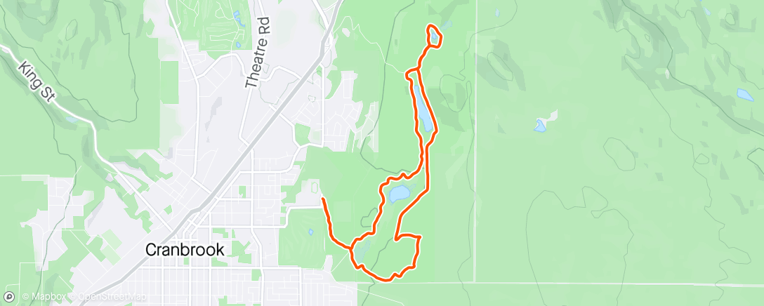 Map of the activity, A little speed work with Maryn and the doggos