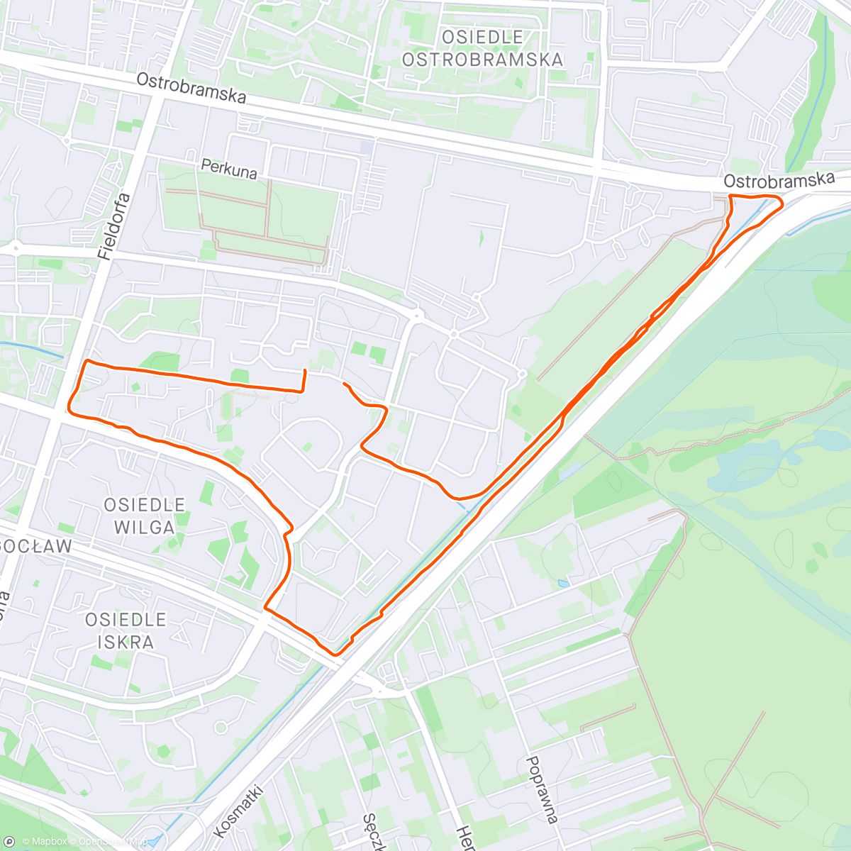 Map of the activity, Morning Slow jogging