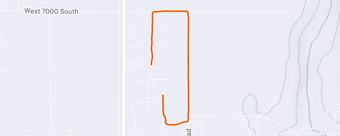 Map of the activity, Evening Run