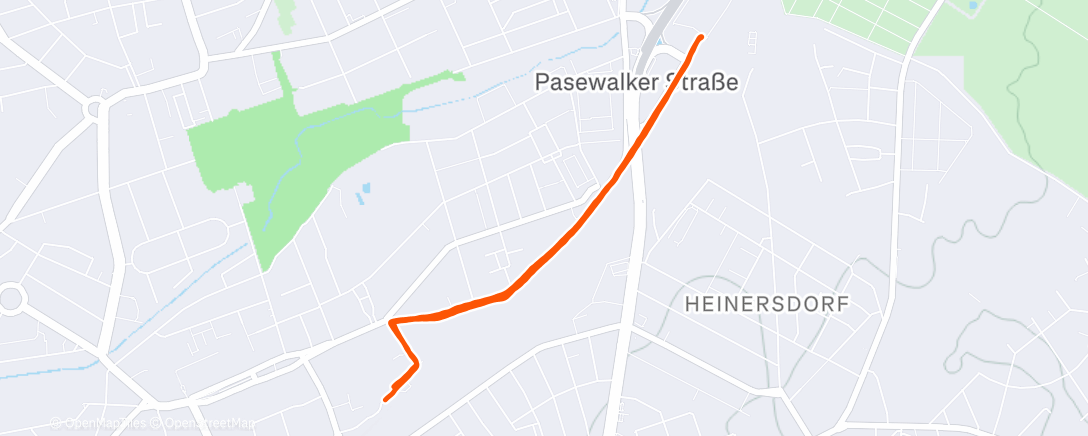 Map of the activity, Lunch Run