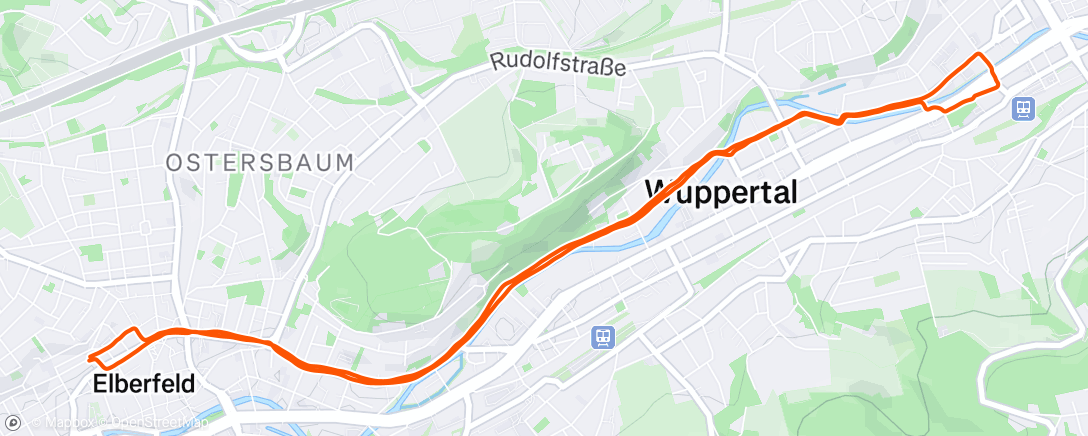 Map of the activity, Night Ride