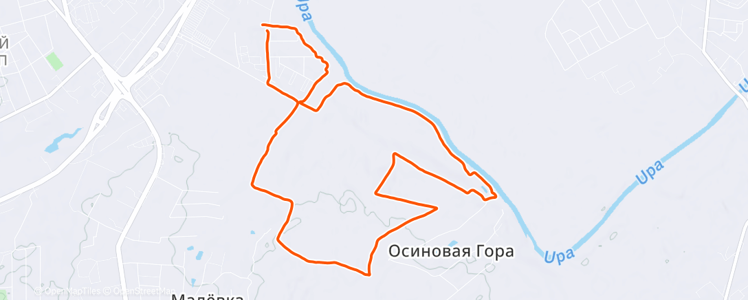 Map of the activity, Полуденный забег