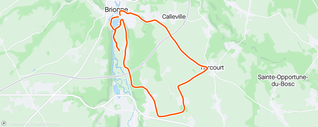 Map of the activity, Triathlon Brionne 💪💪👌👌💯