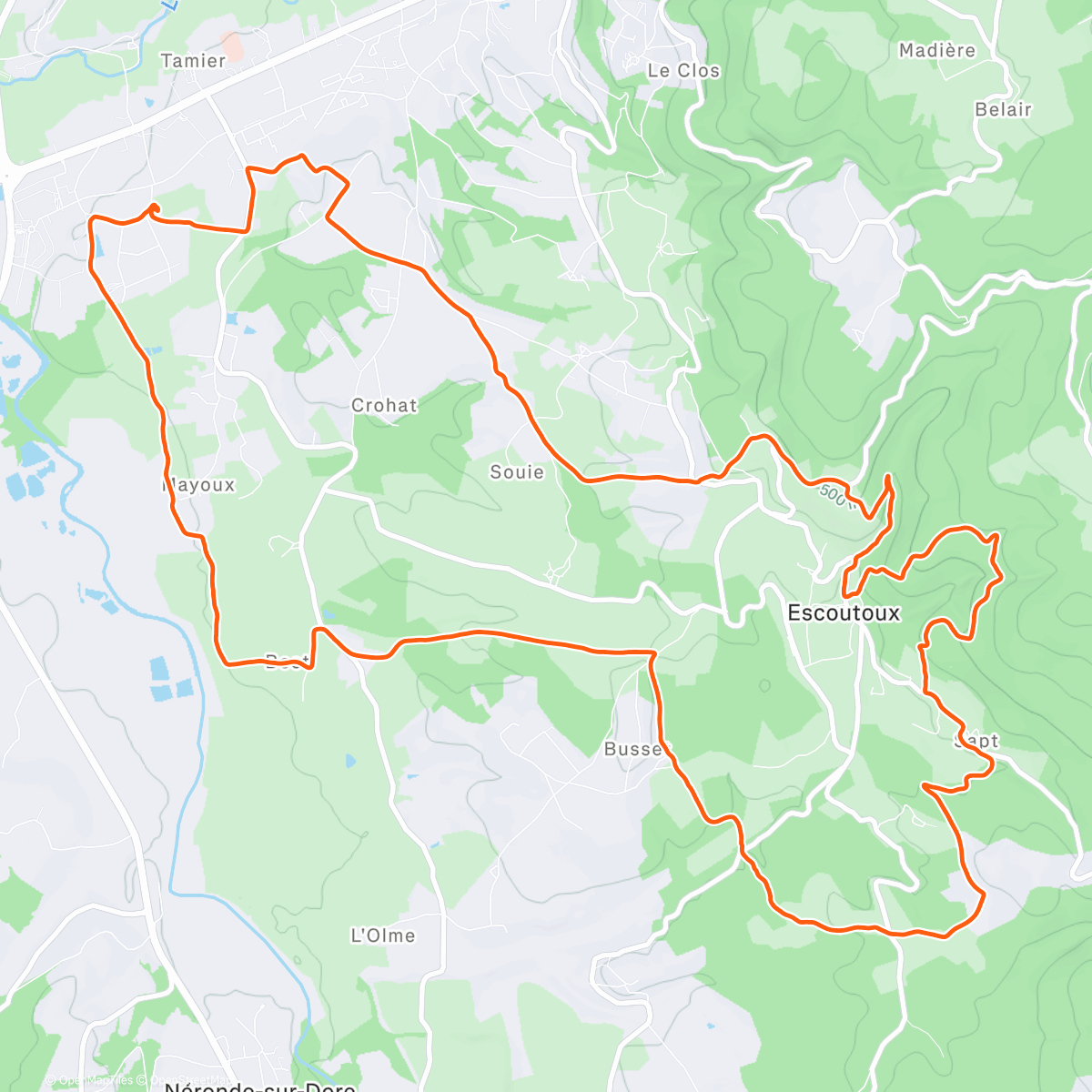 Map of the activity, Test Bike PV - Levo Gen4 avec Client