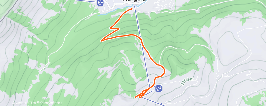 Map of the activity, Ski de randonnée en soirée