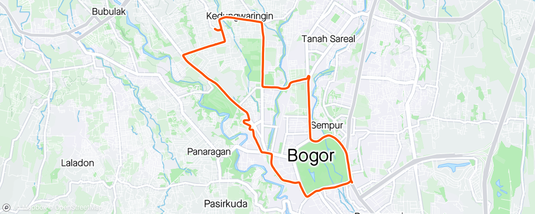 Map of the activity, Gowes Bogor 1