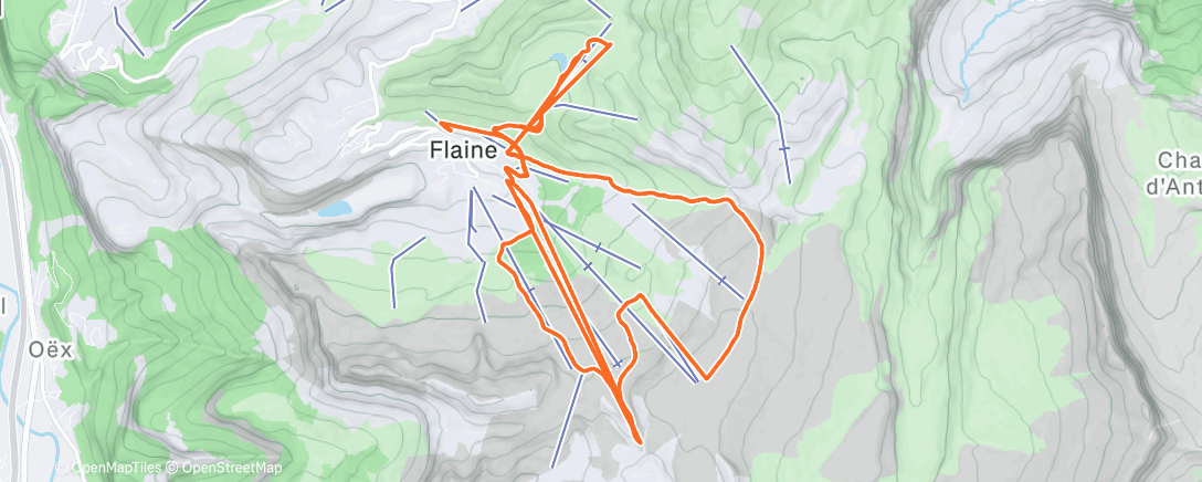 Map of the activity, Morning Alpine Ski