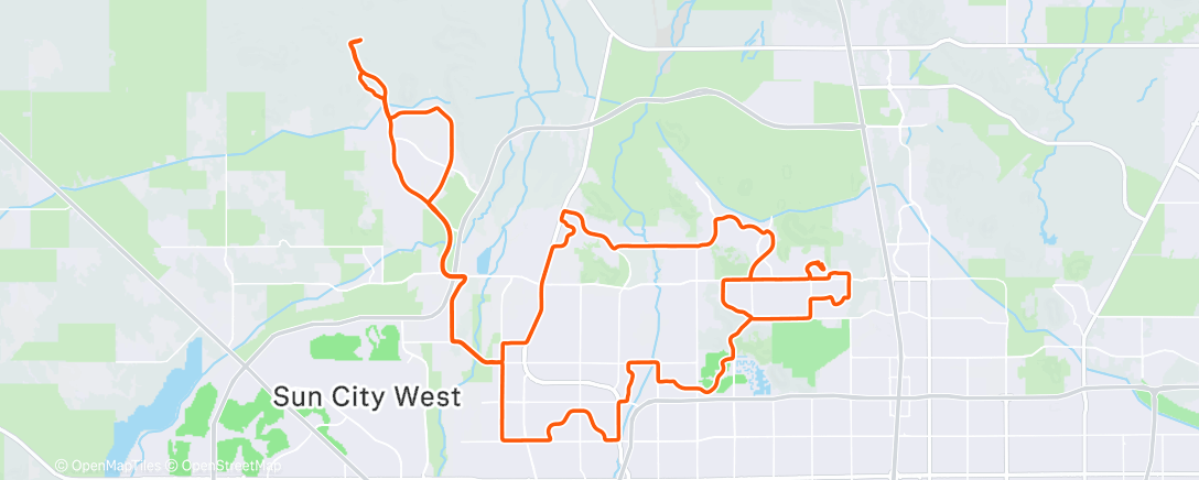 Map of the activity, Boxing Day Ride - 3 hour Zone 2
