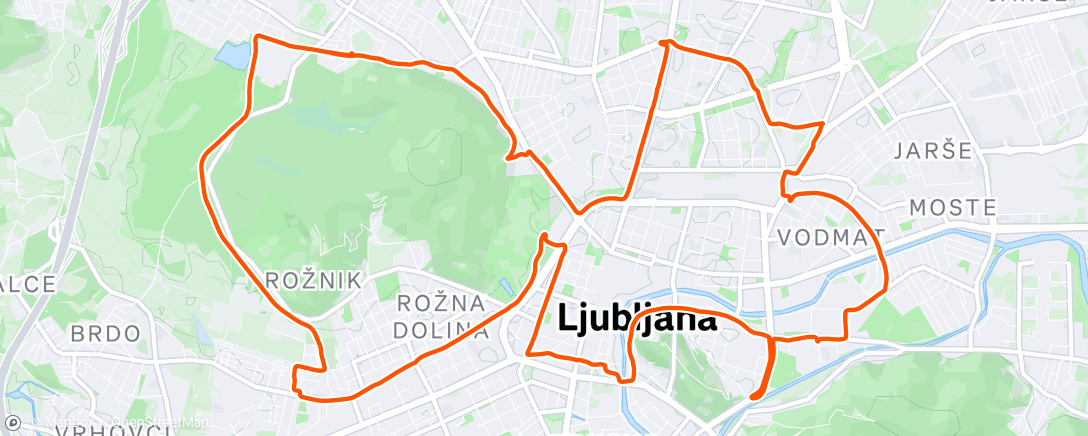 Map of the activity, Ljubljana