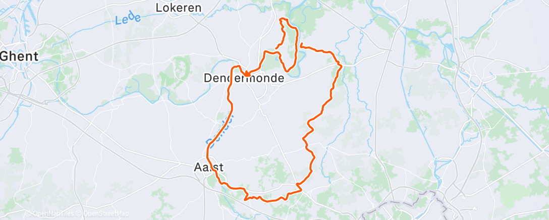 Map of the activity, Morning Ride