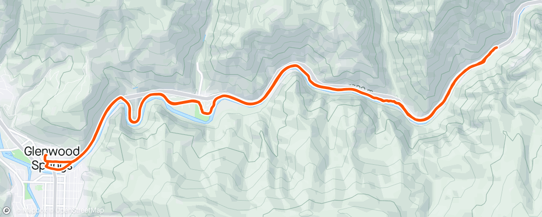 Mappa dell'attività Glenwood Canyon