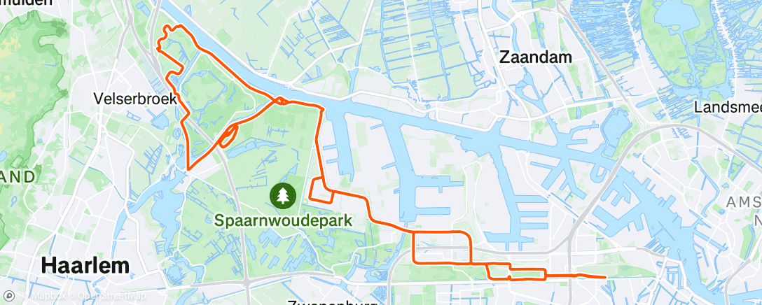 Map of the activity, Spaarnwoude blokjes