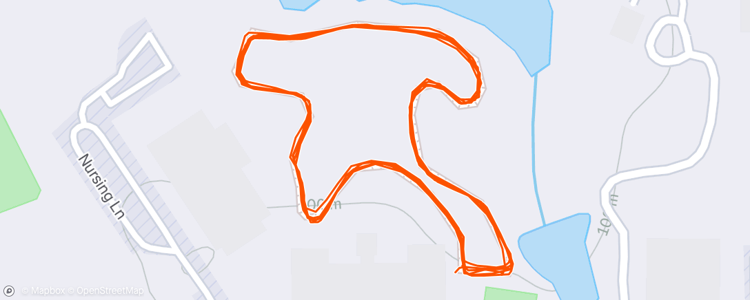 Map of the activity, Intervals - 4/1 for all laps
