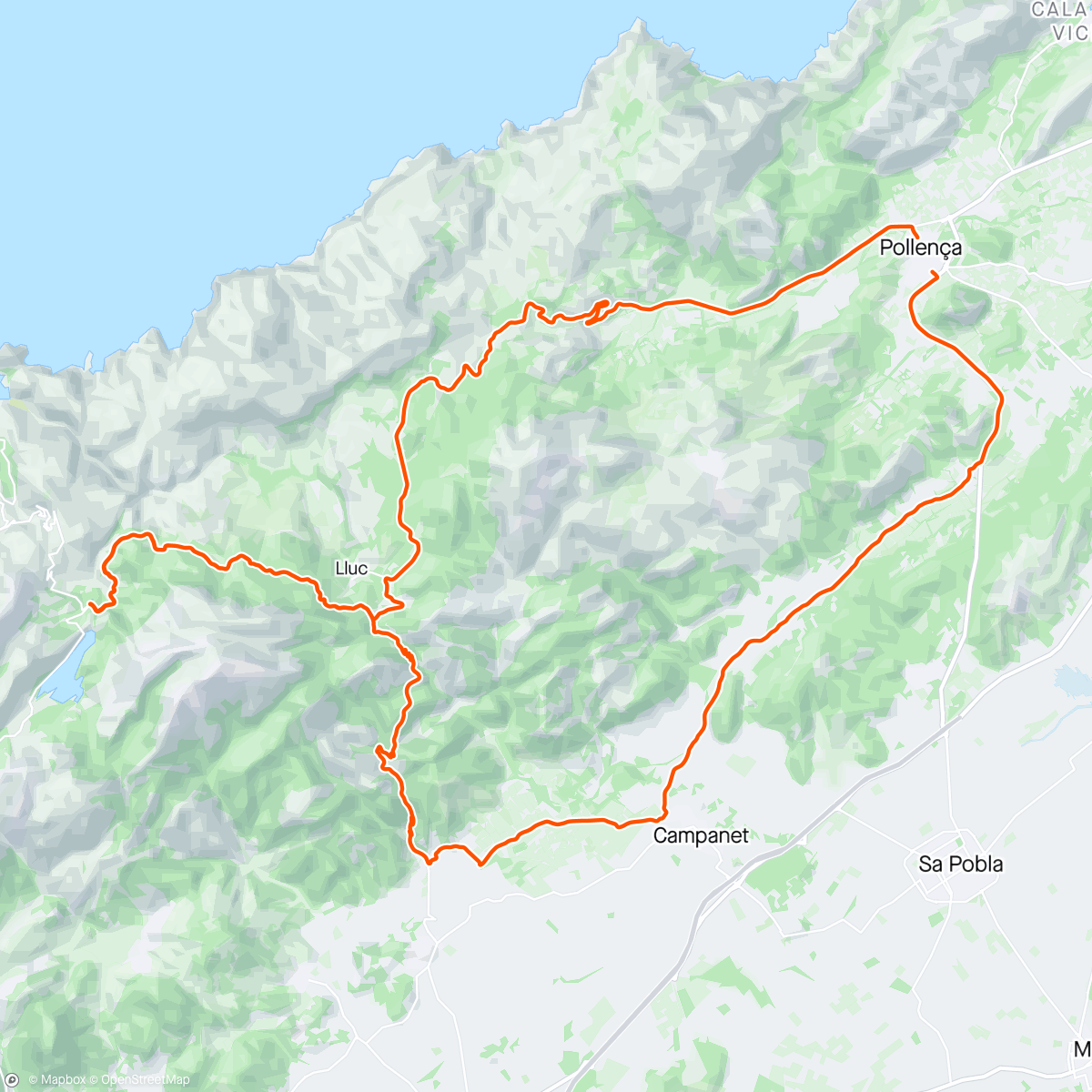 Map of the activity, Pollenca - Coll de la Batalla Ride