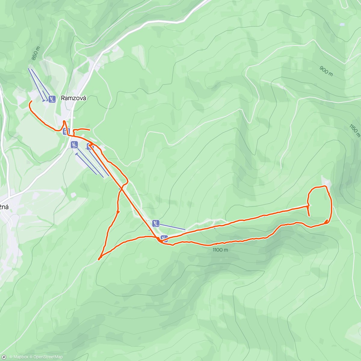 Mapa da atividade, Vycházka/Spaziergang