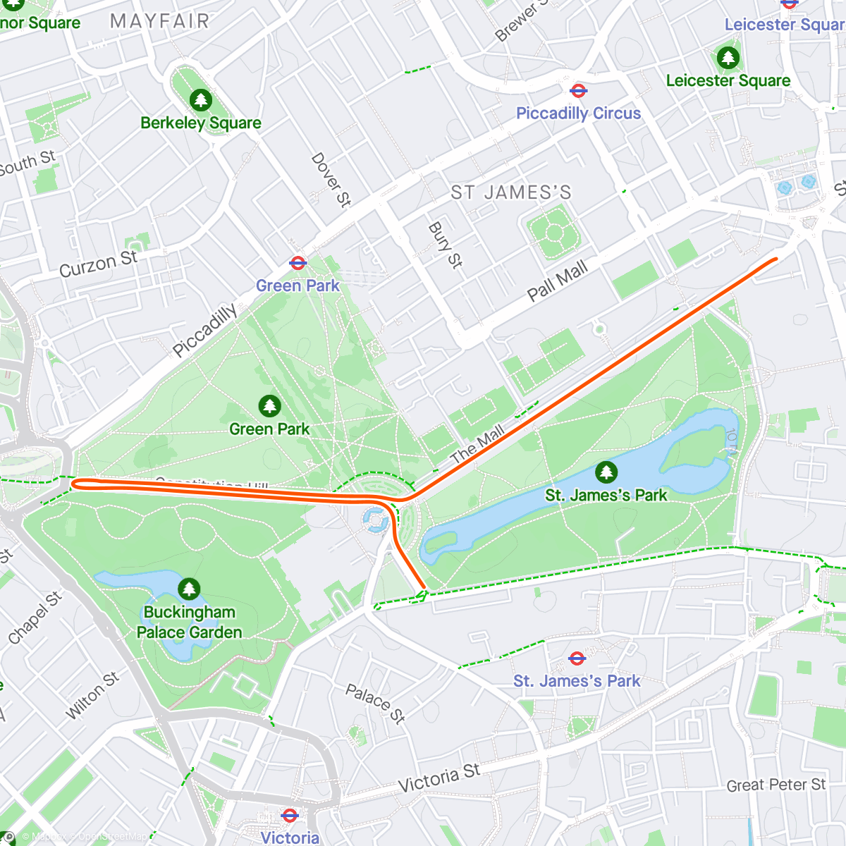 Карта физической активности (Zwift - Classique in London)